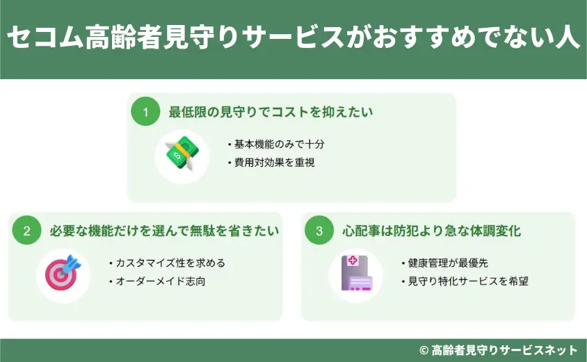 セコム高齢者見守りサービスがおすすめでない人〜口コミや評判から判断！〜